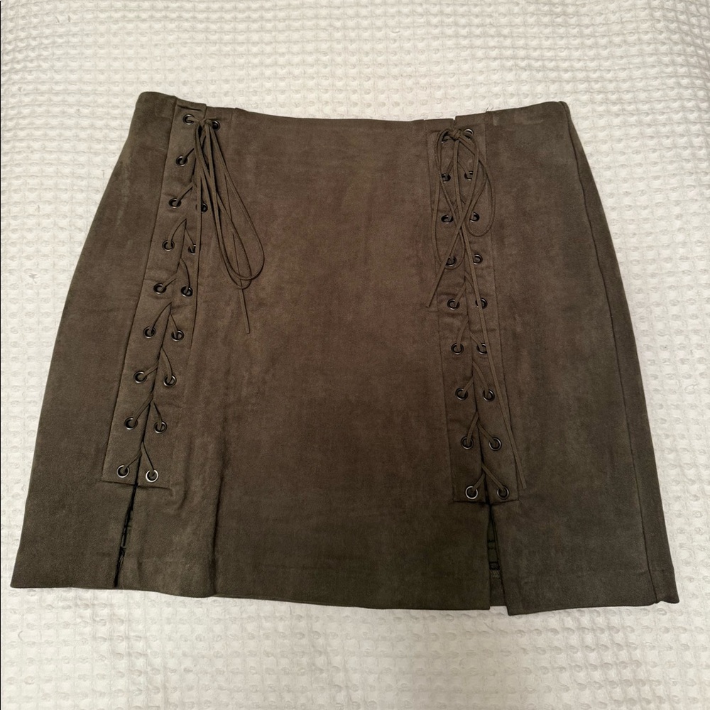 Abbeline Suede Mini Skirt